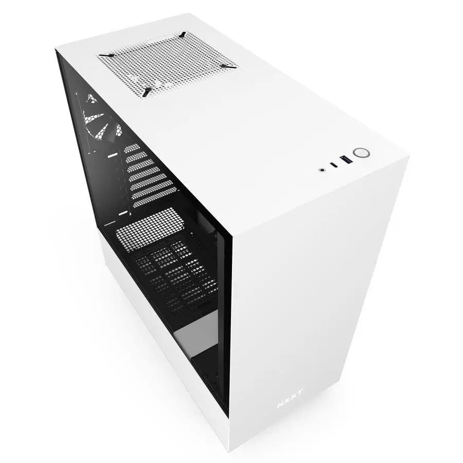 Case NZXT H510 MidiTower Not included ATX MicroATX MiniITX Colour White CA-H510B-W1