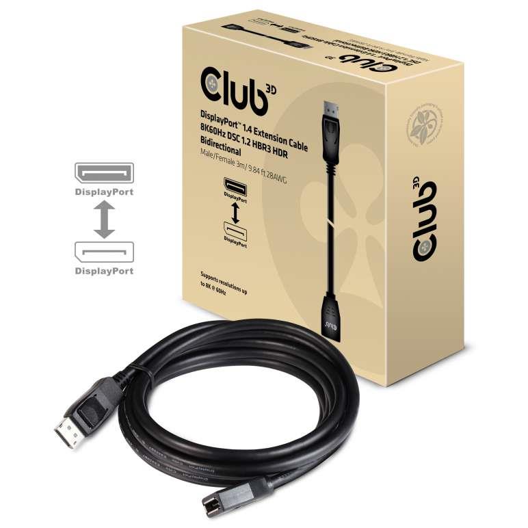 CABLE DP TO DP 3M M F CAC-1023 CLUB3D