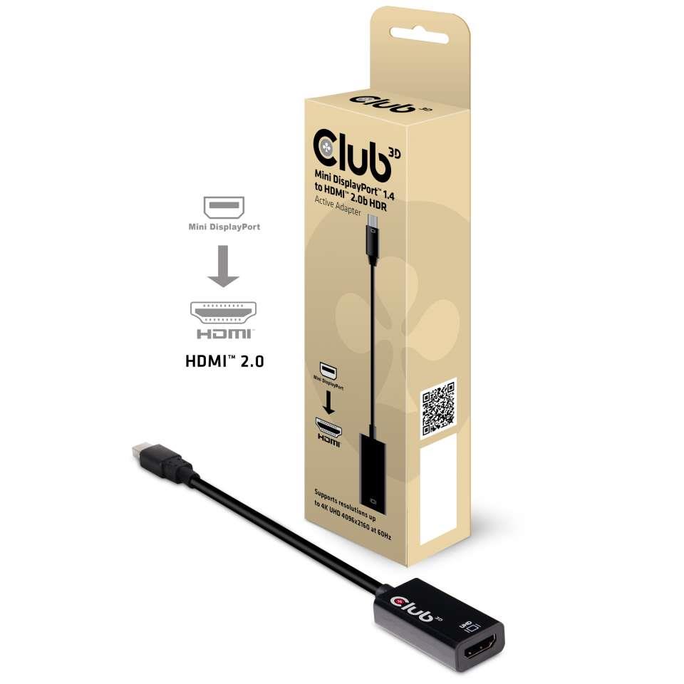 CLUB 3D MINI DP 1.4 >HDMI2.0a HDR ACTIVE