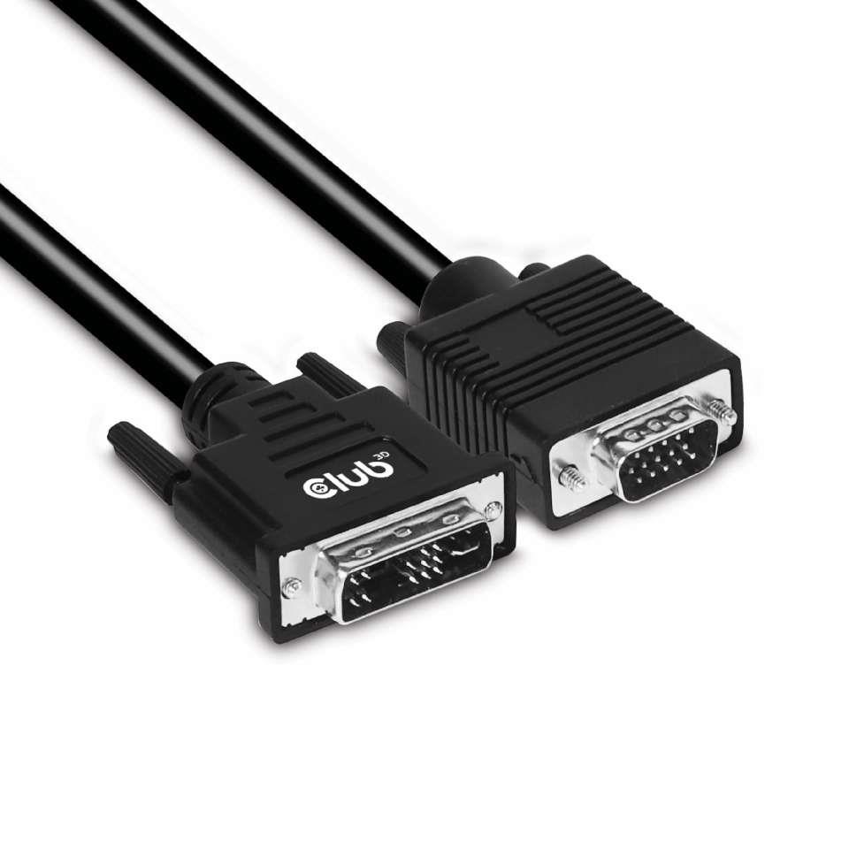 CABLE DVI-A TO VGA 3M M M CAC-1243 CLUB3D