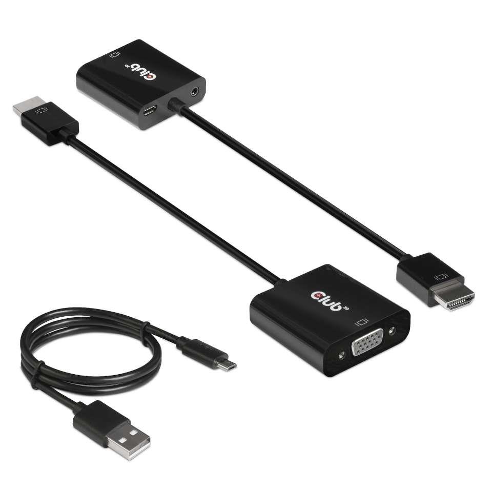 I O ADAPTER HDMI TO VGA AUDIO M F CAC-1302 CLUB3D