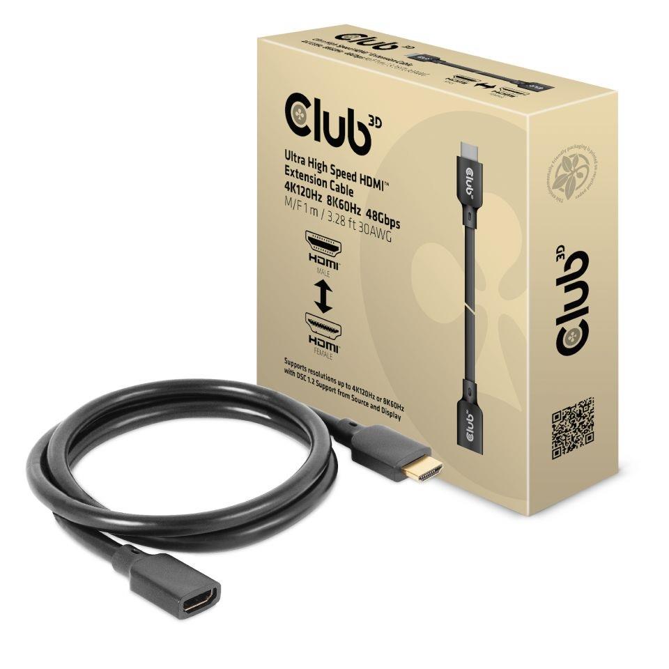 CABLE HDMI TO HDMI 1M M F CAC-1322 CLUB3D