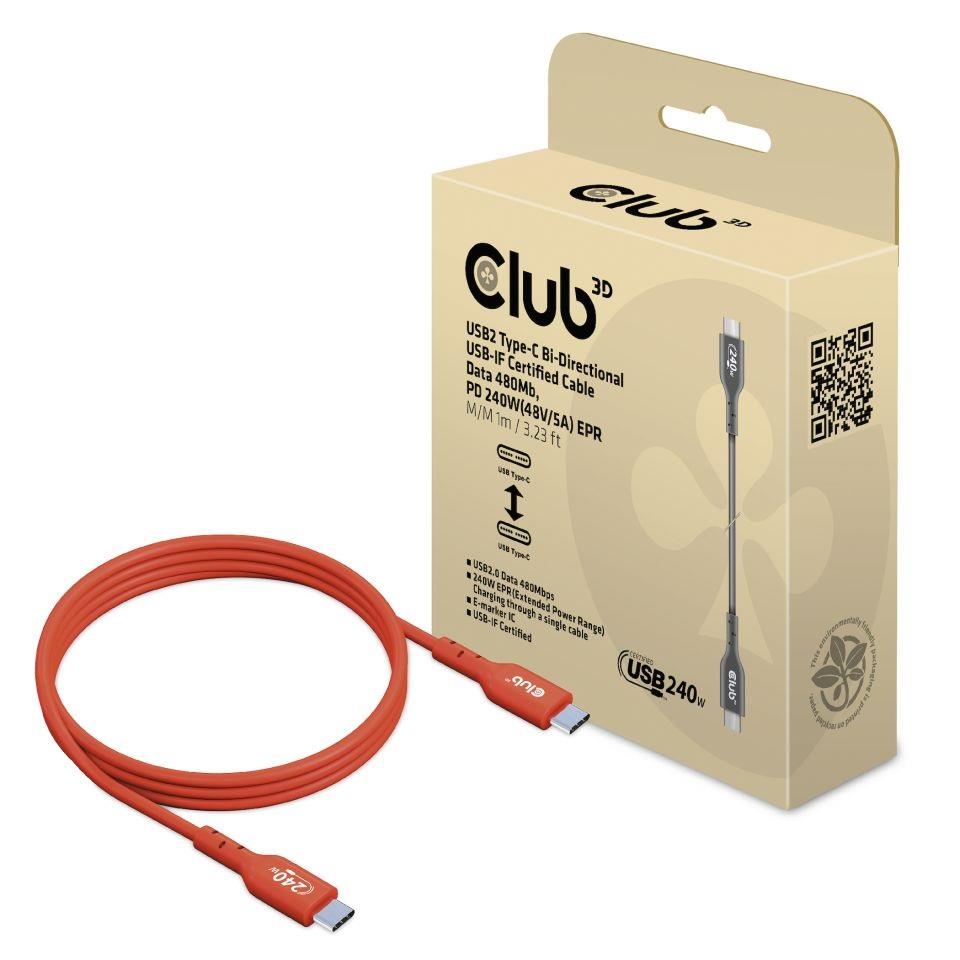 CABLE USB-C TO USB-C 1M M M CAC-1511 CLUB3D