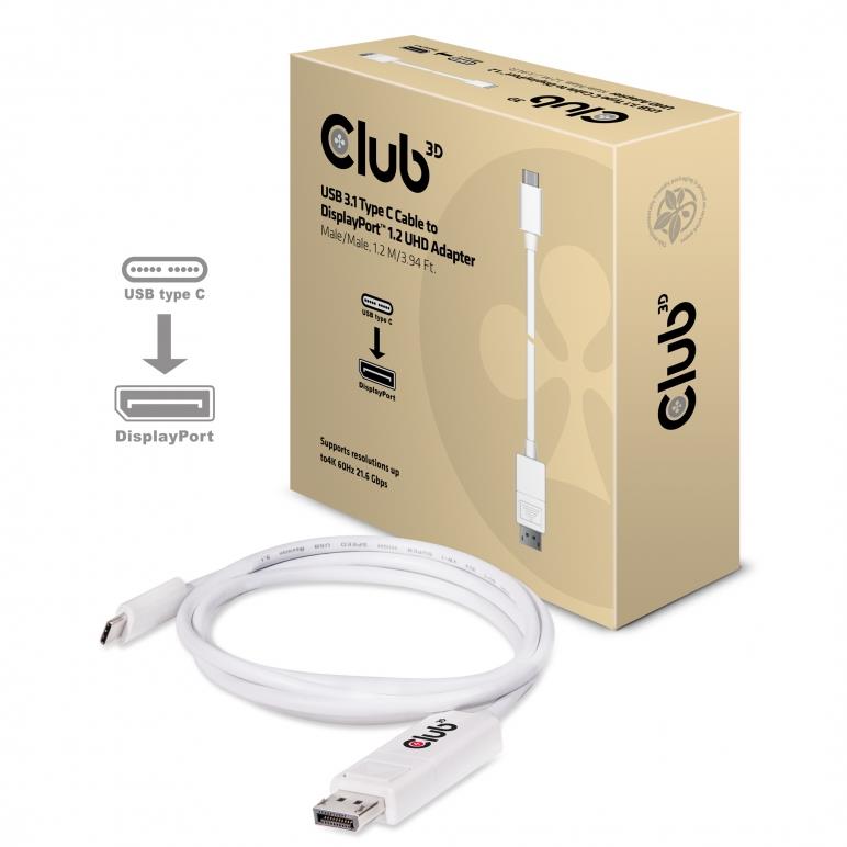 CABLE USB-C TO DP 1 2M M M CAC-1517 CLUB3D