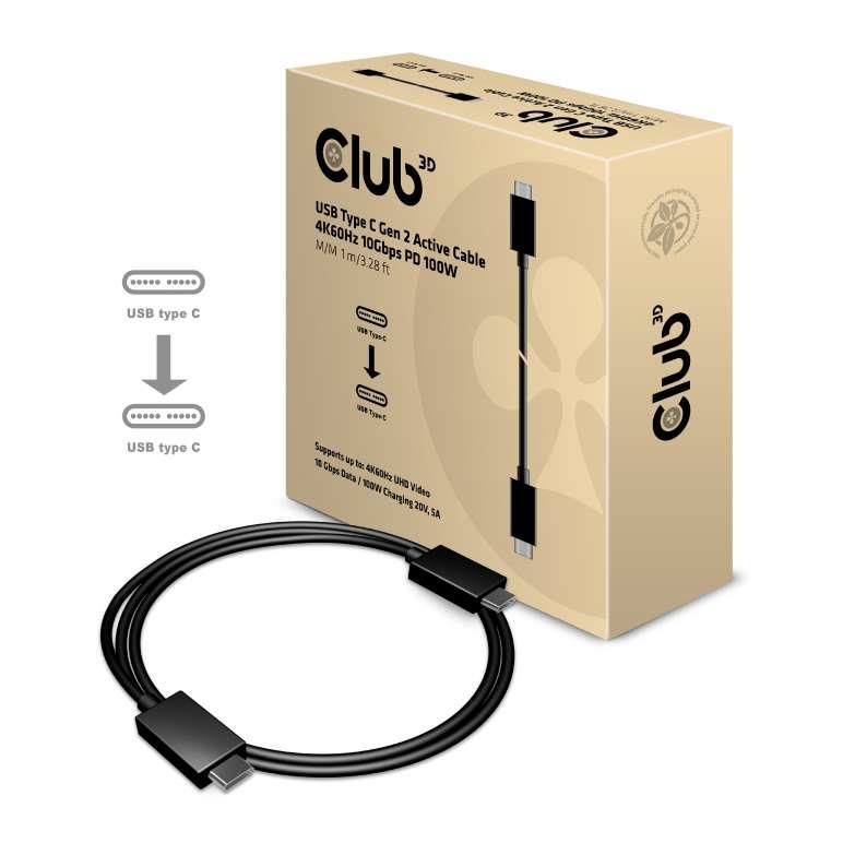 CABLE USB-C TO USB-C 1M M M CAC-1522 CLUB3D
