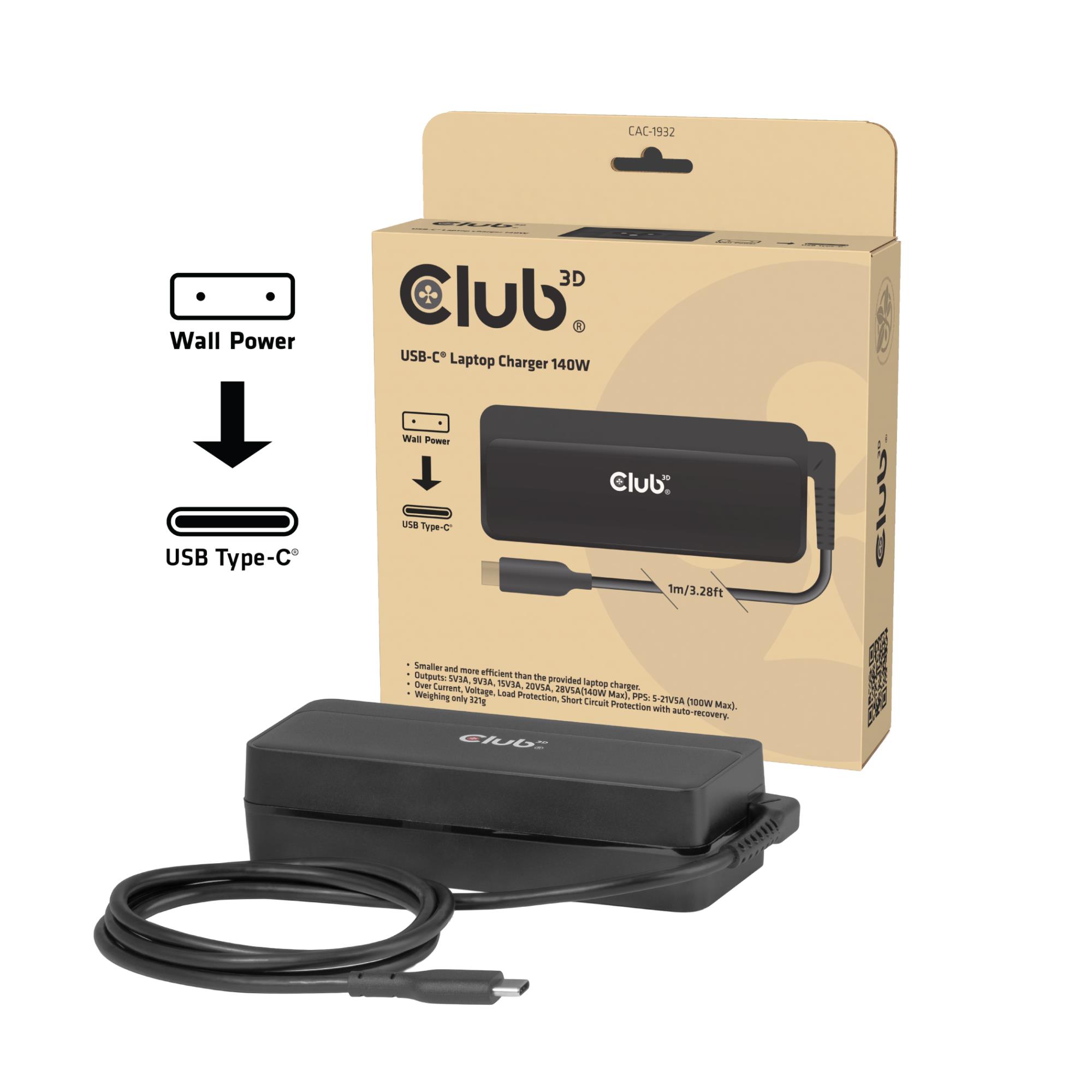 NB CHARGER USB-C 140W CAC-1932 CLUB3D