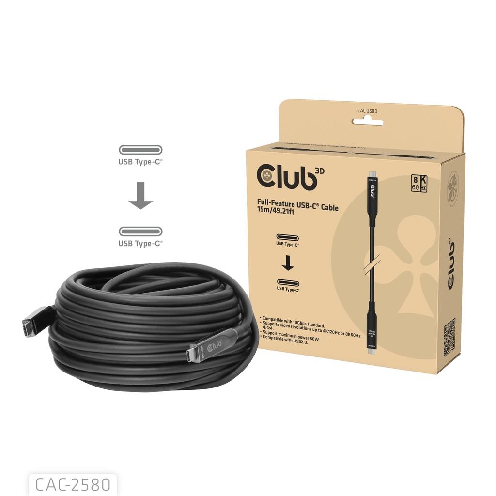 CABLE USB-C 15M M M CAC-2580 CLUB3D