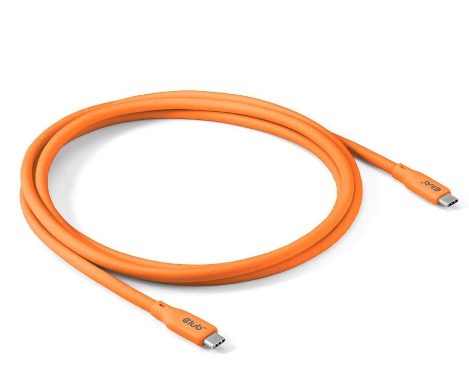 CABLE USB-C TO USB-C 2M M M ORANGE CAC-3000 CLUB3D
