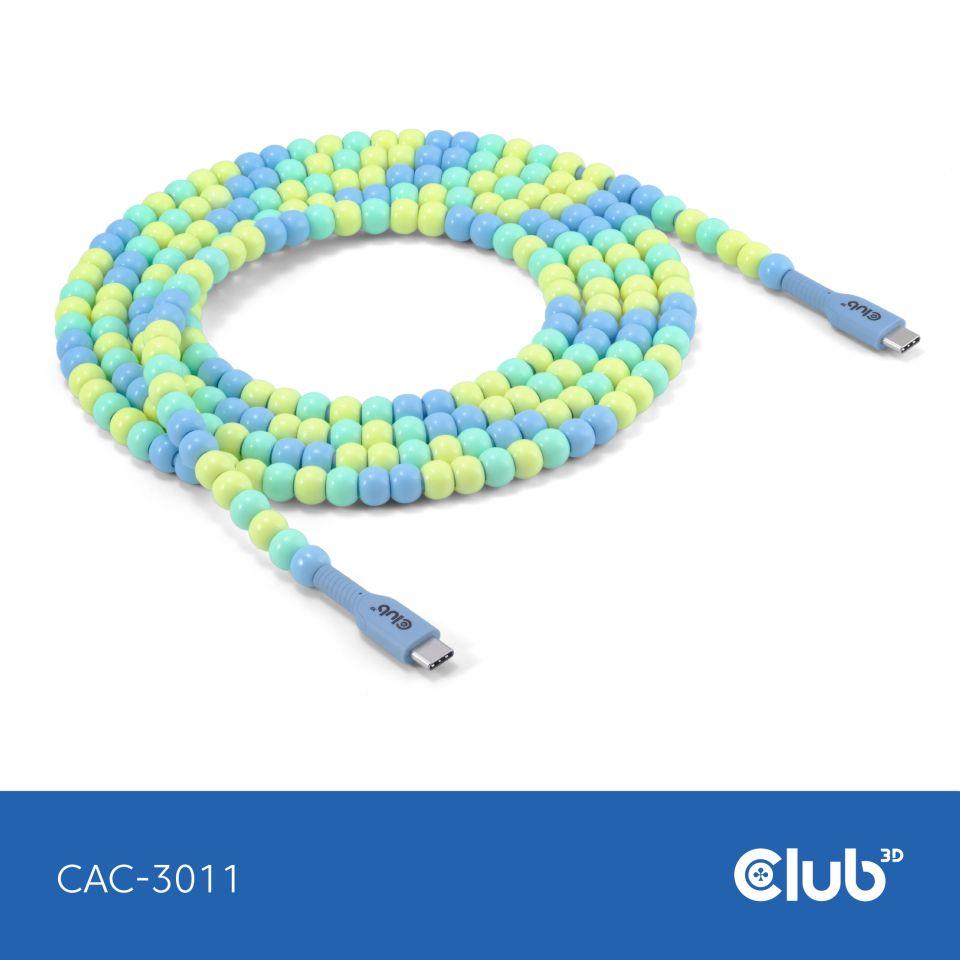 CABLE USB-C TO USB-C BLUE CAC-3011 CLUB3D