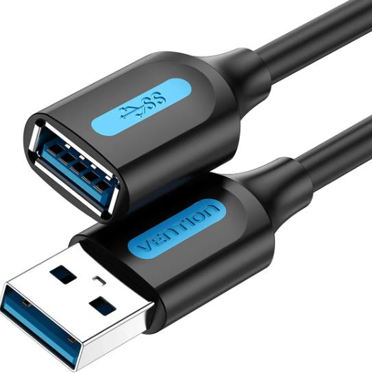 CABLE USB3 0 MALE TO FEMALE 3M BLACK CBHBI VENTION