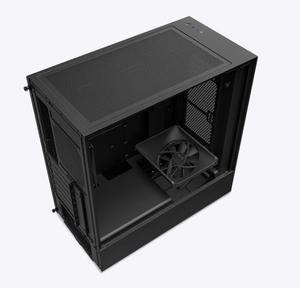 Case NZXT H5 Flow MidiTower Not included ATX MicroATX MiniITX Colour Black CC-H51FB-01