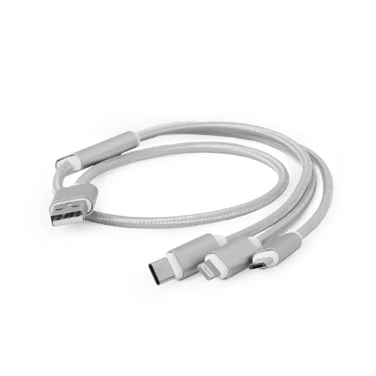 CABLE USB CHARGING 3IN1 1M SILV CC-USB2-AM31-1M-S GEMBIRD