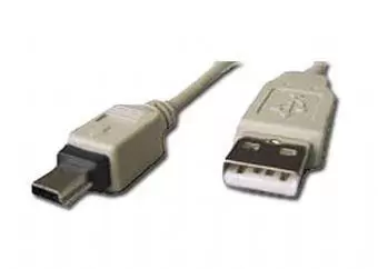 CABLE USB2 AM-MINI 1 8M WHITE CC-USB2-AM5P-6 GEMBIRD