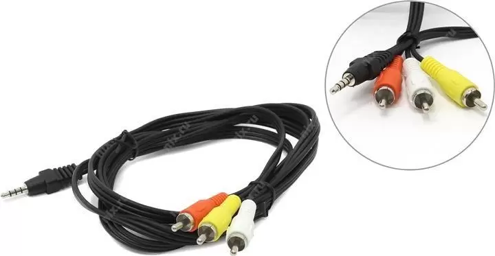 CABLE AUDIO 3 5MM 4PIN TO 3RCA AV 2M CCA-4P2R-2M GEMBIRD
