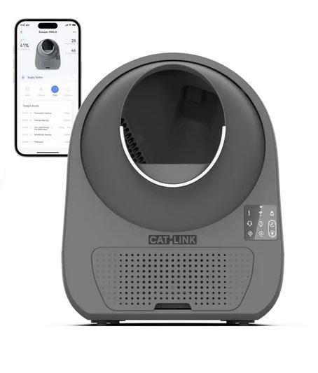 CAT LITTER BOX LUXURY PRO-X DARK GREY CL-08-GREY CATLINK