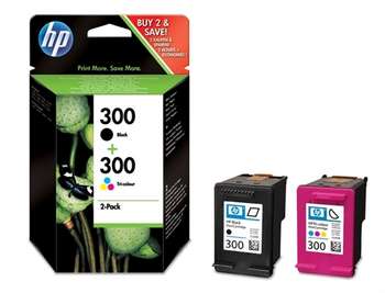 HP 300 ink combo pack black tri-color BL
