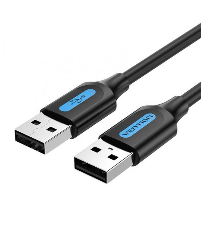 CABLE USB2 0 MALE TO MALE 2M BLACK COJBH VENTION