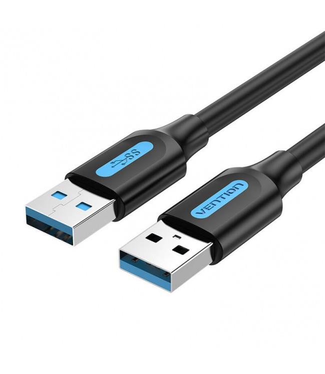 CABLE USB3 0 MALE TO MALE 1 5M BLACK CONBG VENTION