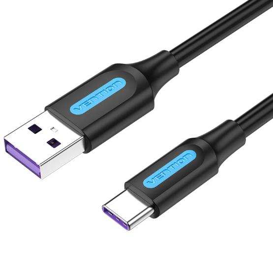 CABLE USB-C TO USB2 0 1M PVC BLACK CORBF VENTION