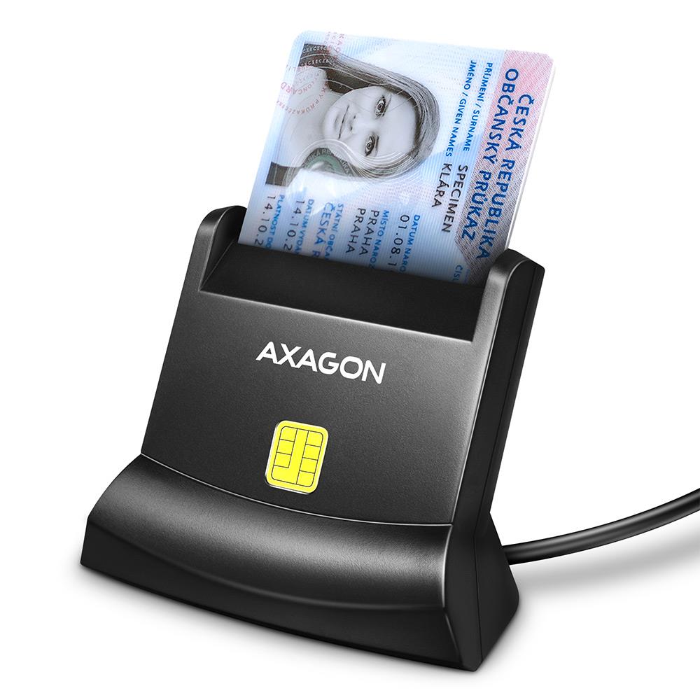 CARD READER STAND SMARTCARD ID USB2 0 1 3M CRE-SM4N AXAGON