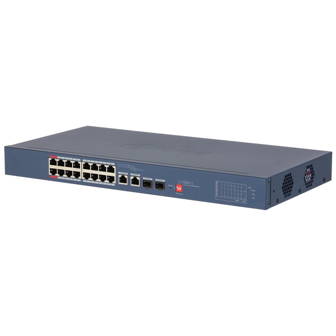 Switch DAHUA DH-CS4218-16ET-190 Type L2 PoE ports 16 190 Watts CS4218-16ET-190