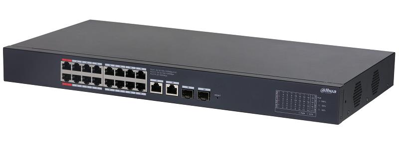 Switch DAHUA Desktop pedestal Rack 16x10Base-T   100Base-TX   1000Base-T 2xSFP PoE ports 16 CS4220-16GT-240