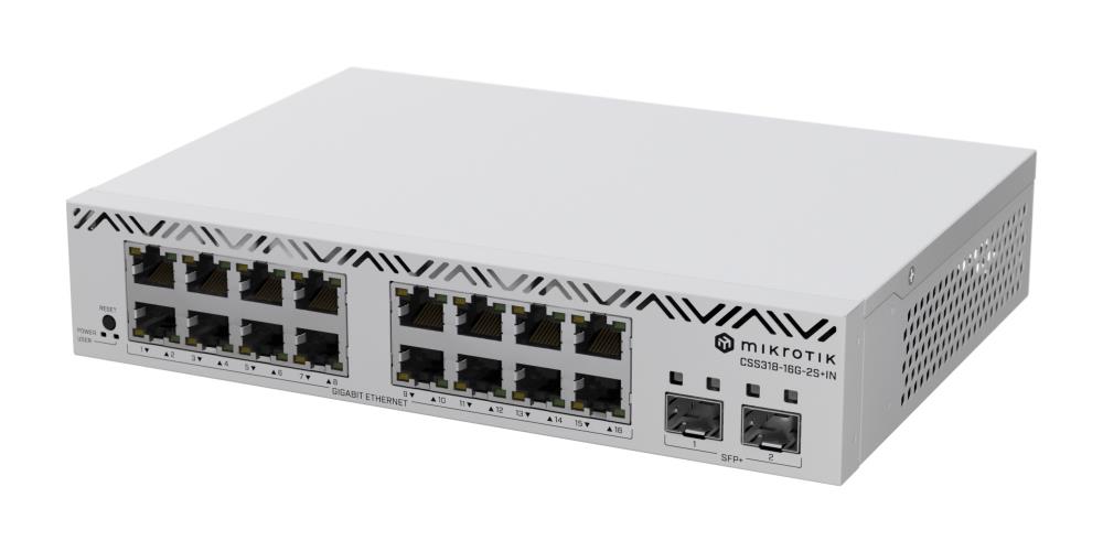 Switch MIKROTIK 16x10Base-T   100Base-TX   1000Base-T CSS318-16G-2S IN