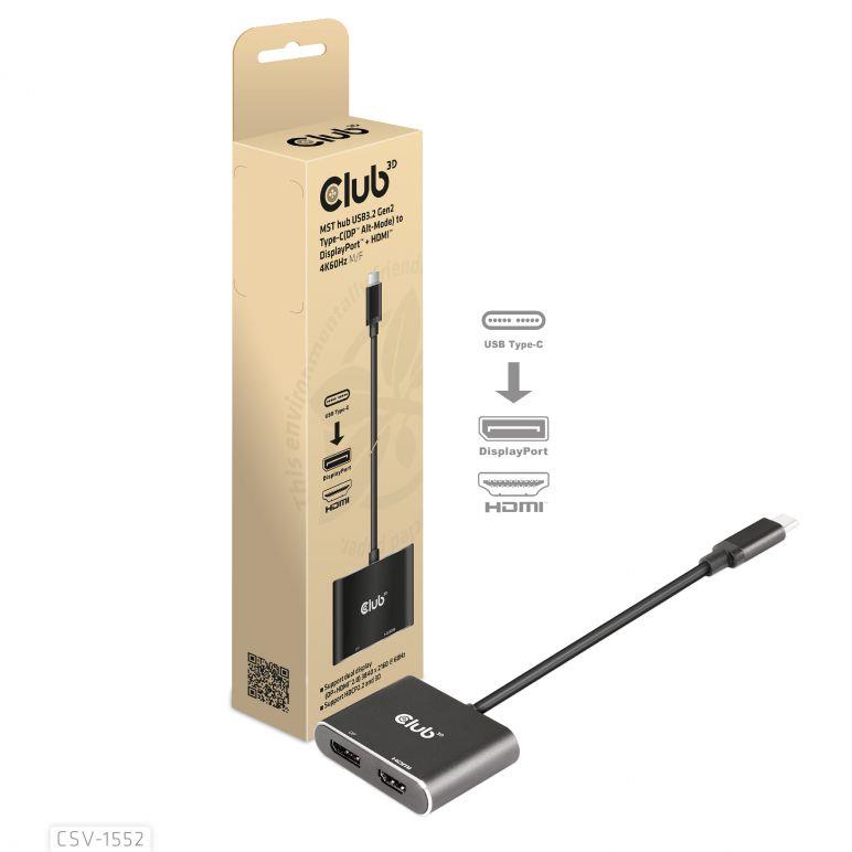 I O HUB USB-C DP HDMI CSV-1552 CLUB3D