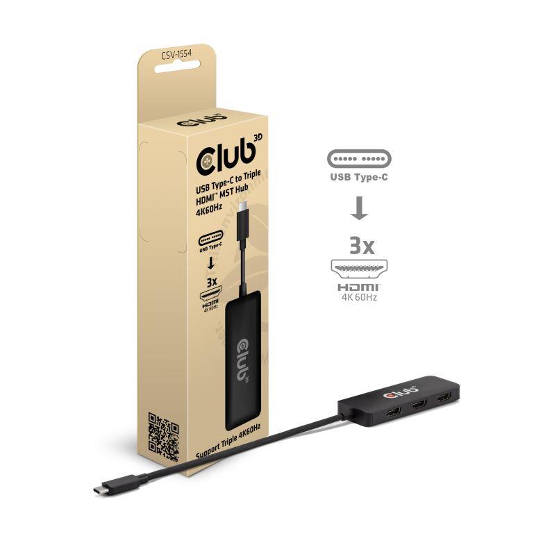 I O HUB USB-C HDMI TRIPLE CSV-1554 CLUB3D