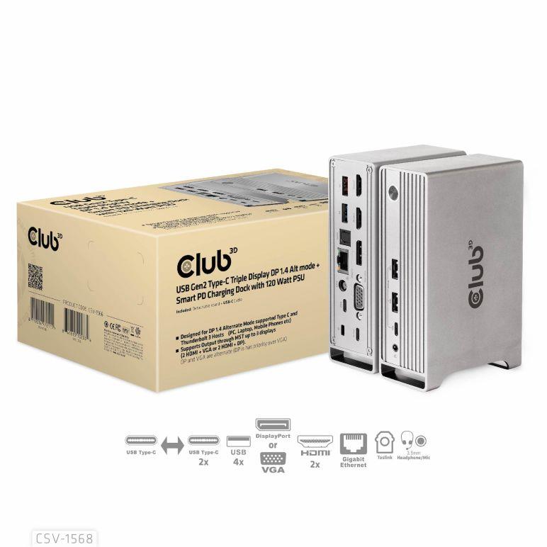 NB ACC DOCKING STATION USB-C 120W CSV-1568 CLUB3D