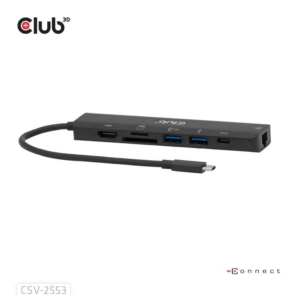 I O HUB 7IN1 USB-C HDMI 100W CSV-2553 CLUB3D