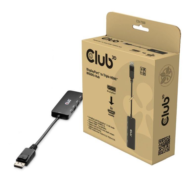 I O ADAPTER DP TO HDMI TRIPLE CSV-7330 CLUB3D