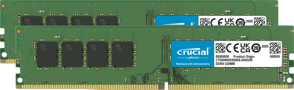 MEMORY DIMM 64GB PC25600 DDR4 KIT2 CT2K32G4DFD832A CRUCIAL