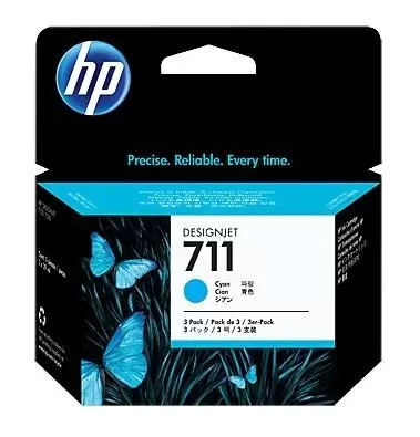 INK CARTRIDGE CYAN NO 711 3-PACK 29ML CZ134A HP