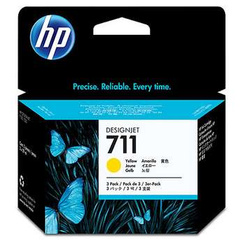 HP 3x 711 ink Yellow DJ T120 520