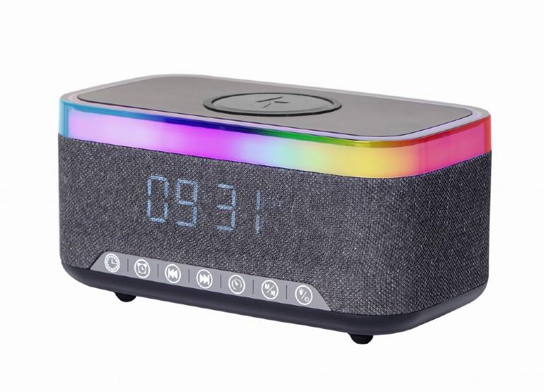 MOBILE CHARGER WRL ALARM CLOCK DAC-SPKBT-QC15-BK GEMBIRD