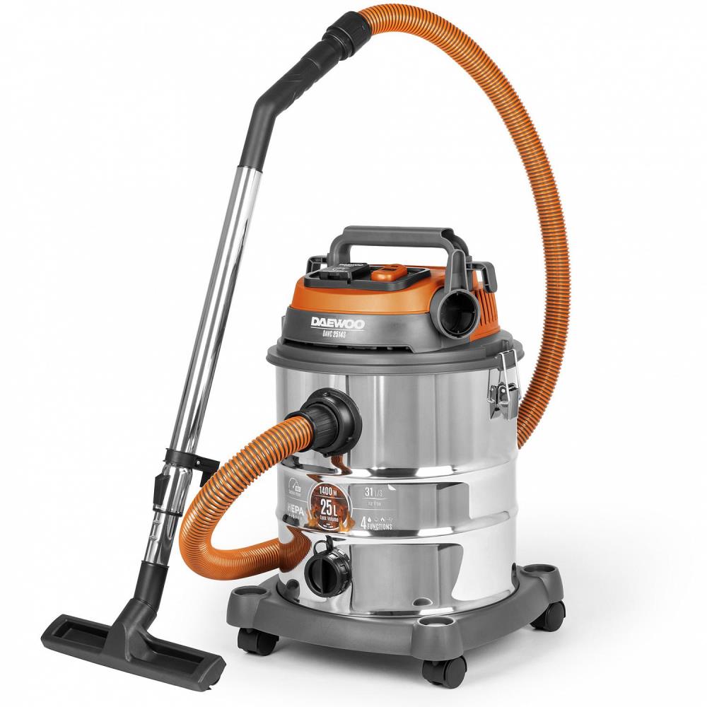 Vacuum Cleaner DAEWOO DAVC 2514S Wet dry Industrial 1400 Watts Capacity 25 l Weight 7 kg DAVC2514S