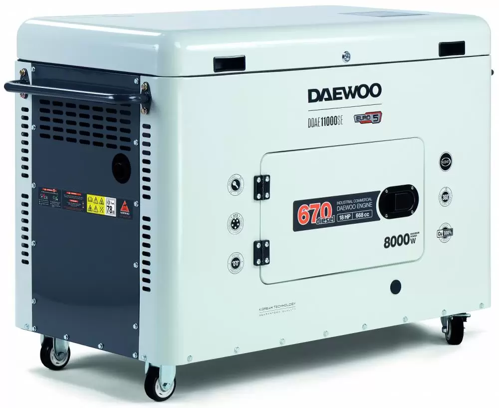DIESEL GENERATOR 8.0KW 230V DDAE 11000SE DAEWOO