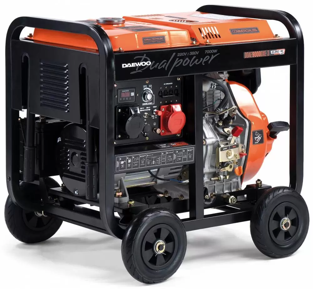 DIESEL GENERATOR 6.3KW 230V DDAE 9000DXE-3 DAEWOO