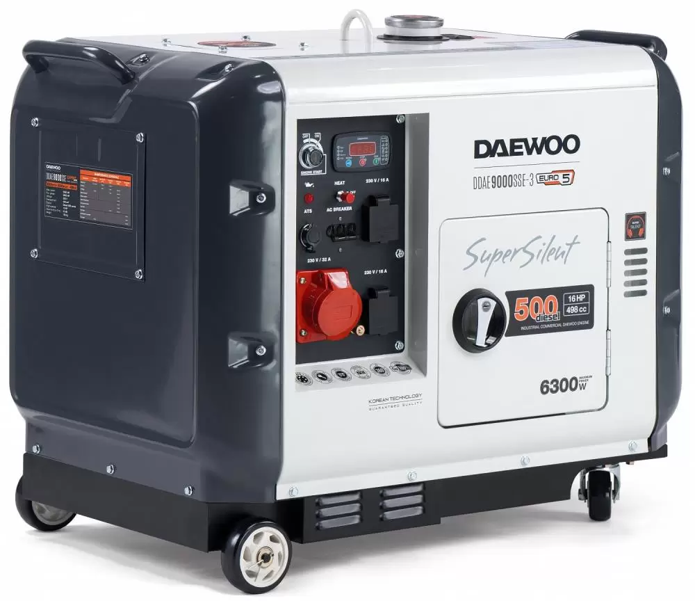 DIESEL GENERATOR 6.3KW 380V DDAE 9000SSE-3 DAEWOO