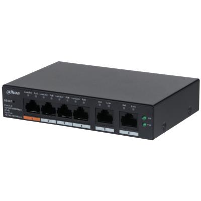 Switch DAHUA CS4006-4GT-60 Type L2 Desktop pedestal PoE ports 4 60 Watts DH-CS4006-4GT-60