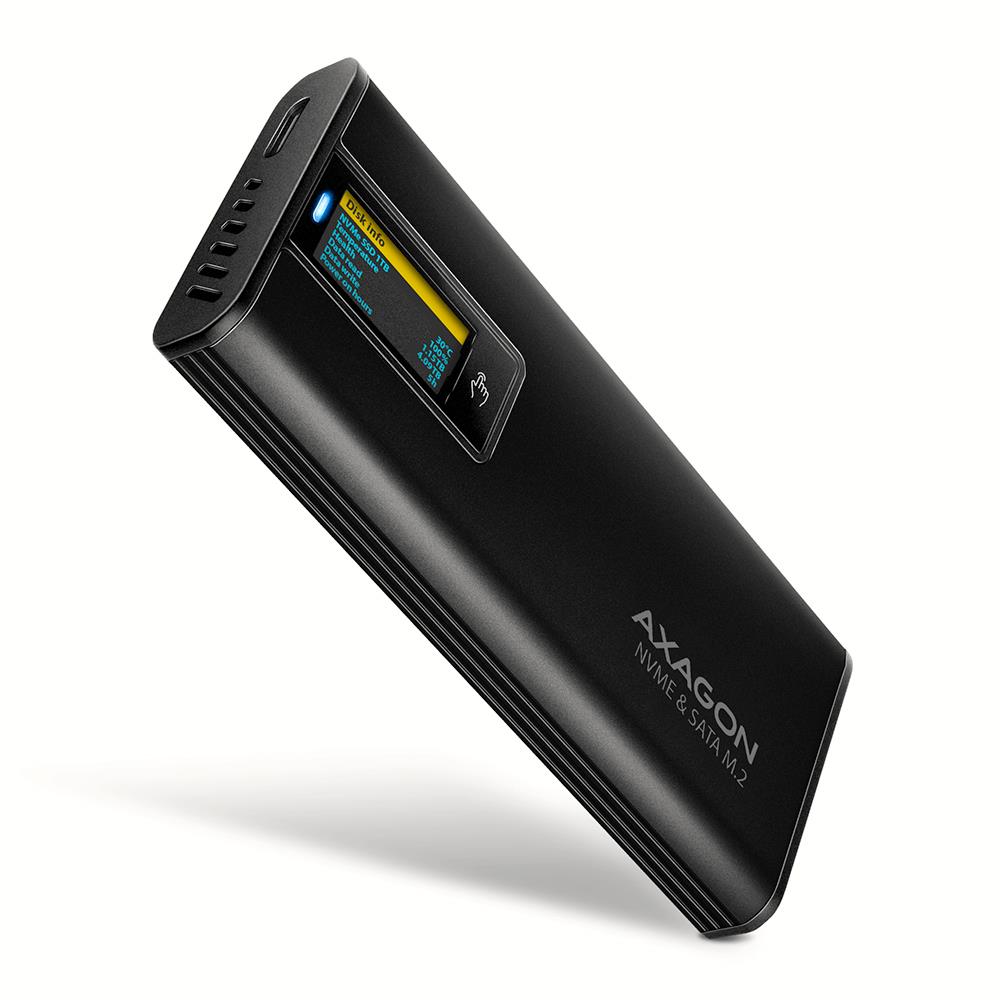 SSD ACC ENCLOSURE M 2 NVME SATA USB-C EEM2-SD2B AXAGON