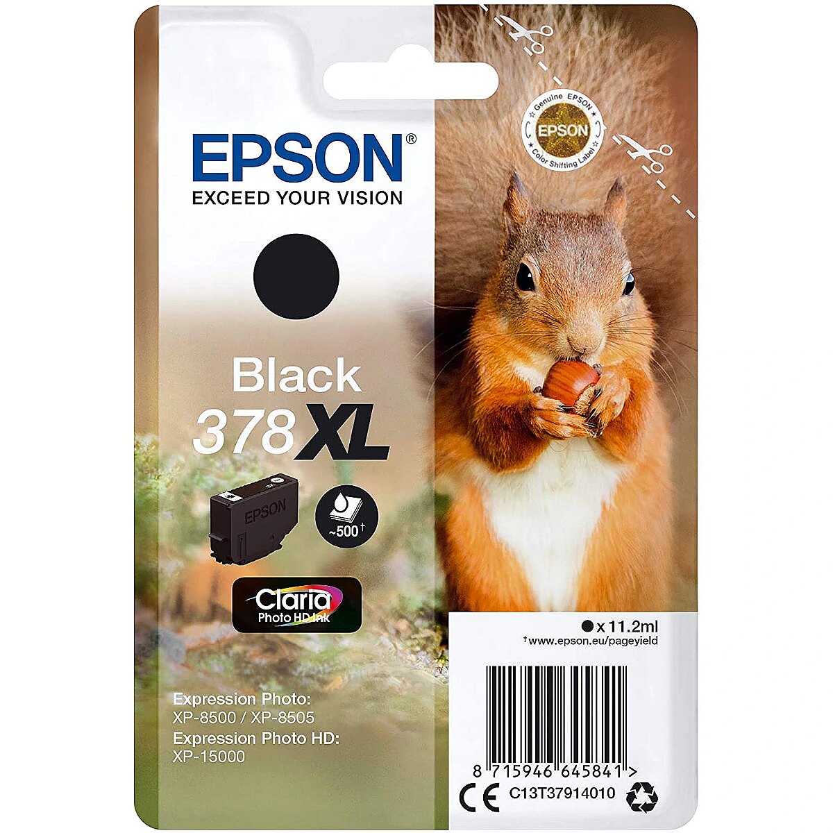 EPSON Singlepack Black 378XL Squirrelhe