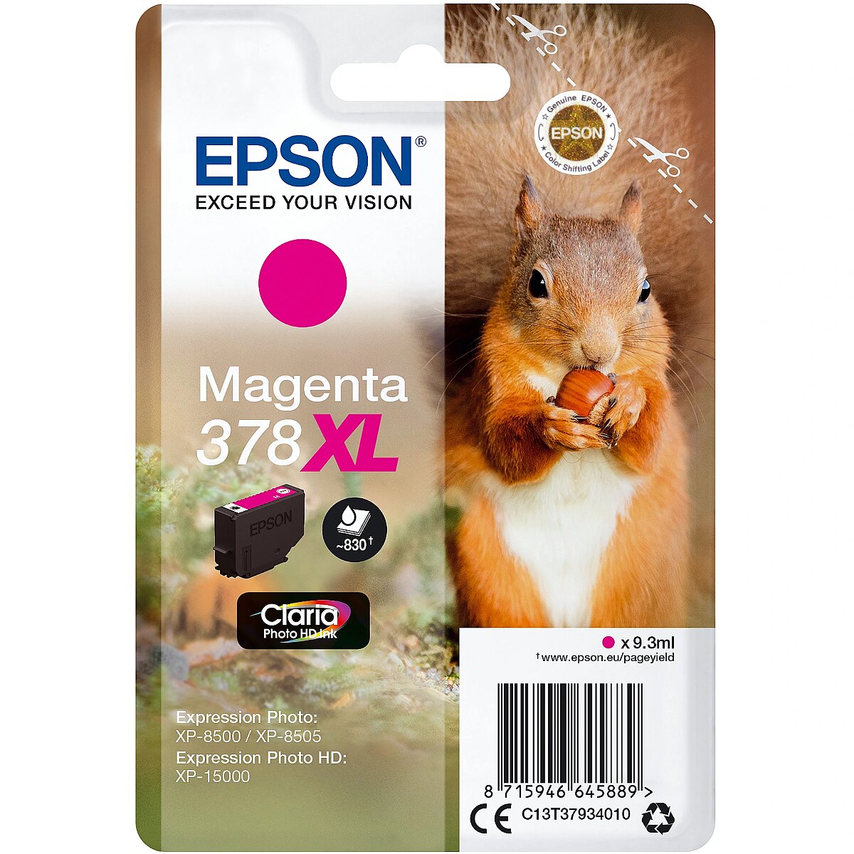 EPSON Singlepack Magenta 378XL Squirrel