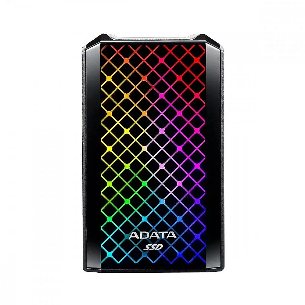 External SSD ADATA 2TB USB-C Write speed 2000 MBytes sec Read speed 2000 MBytes sec ASE900G-2TU32G2-CBK