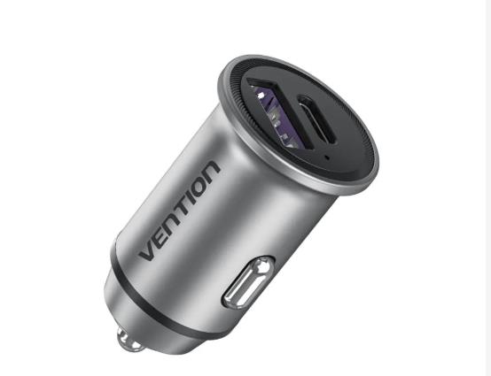 MOBILE CHARGER CAR 30W USB 2P GRAY FFFH0 VENTION
