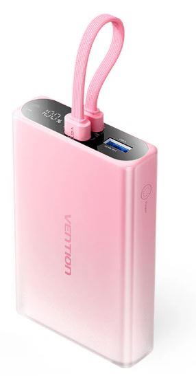 POWER BANK USB 10000MAH 22 5W PINK FHZP0 VENTION