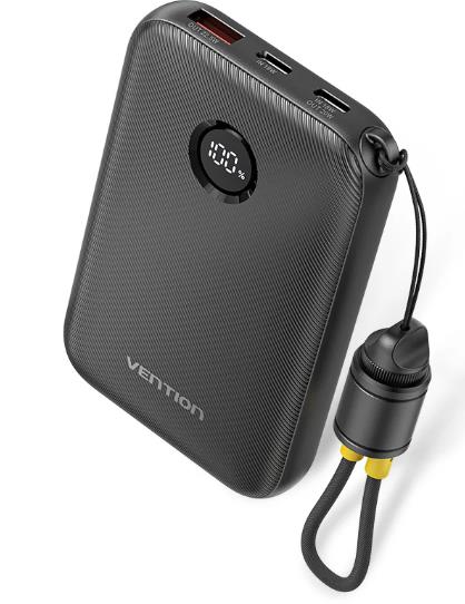 POWER BANK USB 10000MAH 22 5W BLACK FKAB0-C VENTION