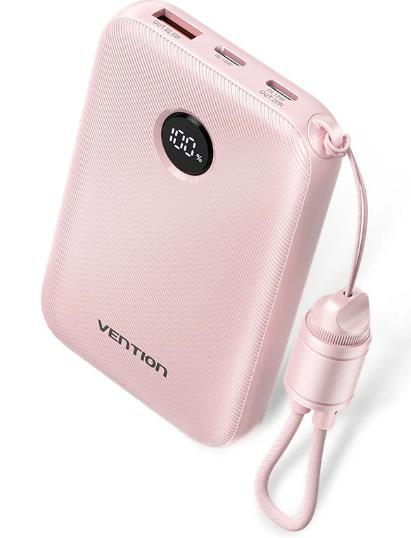 POWER BANK USB 10000MAH 22 5W PINK FKAP0-C VENTION