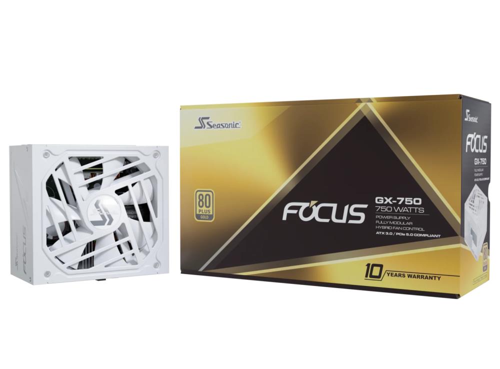 Power Supply SEASONIC FOCUS GX White ATX 3  2024  750 Watts Efficiency 80 PLUS GOLD MTBF 100000 hours FOCUS-GX-750-V4-WHITE